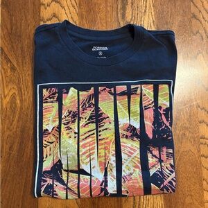 Foreign Exchange Navy Short-Sleeve Tee with Tropical Graphic